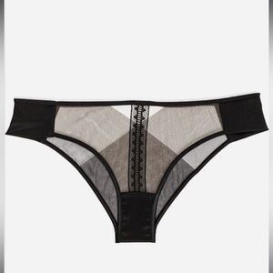 New! LIVY panty red point brief mesh panty black 10490